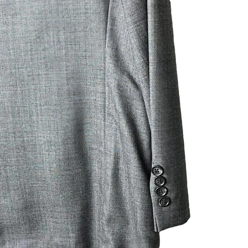 Ralph Lauren Size 42 R Sport Coat Blazer 100% Virgin Wool 2 Button Gray NEW FLAW